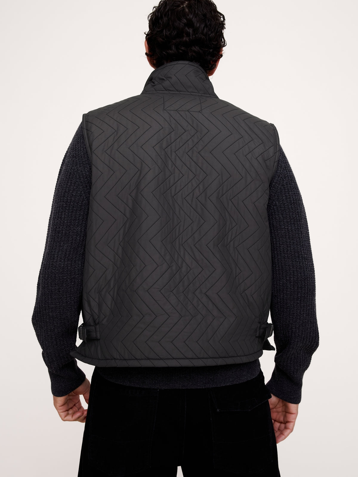 Herringbone Quilted Moto Vest