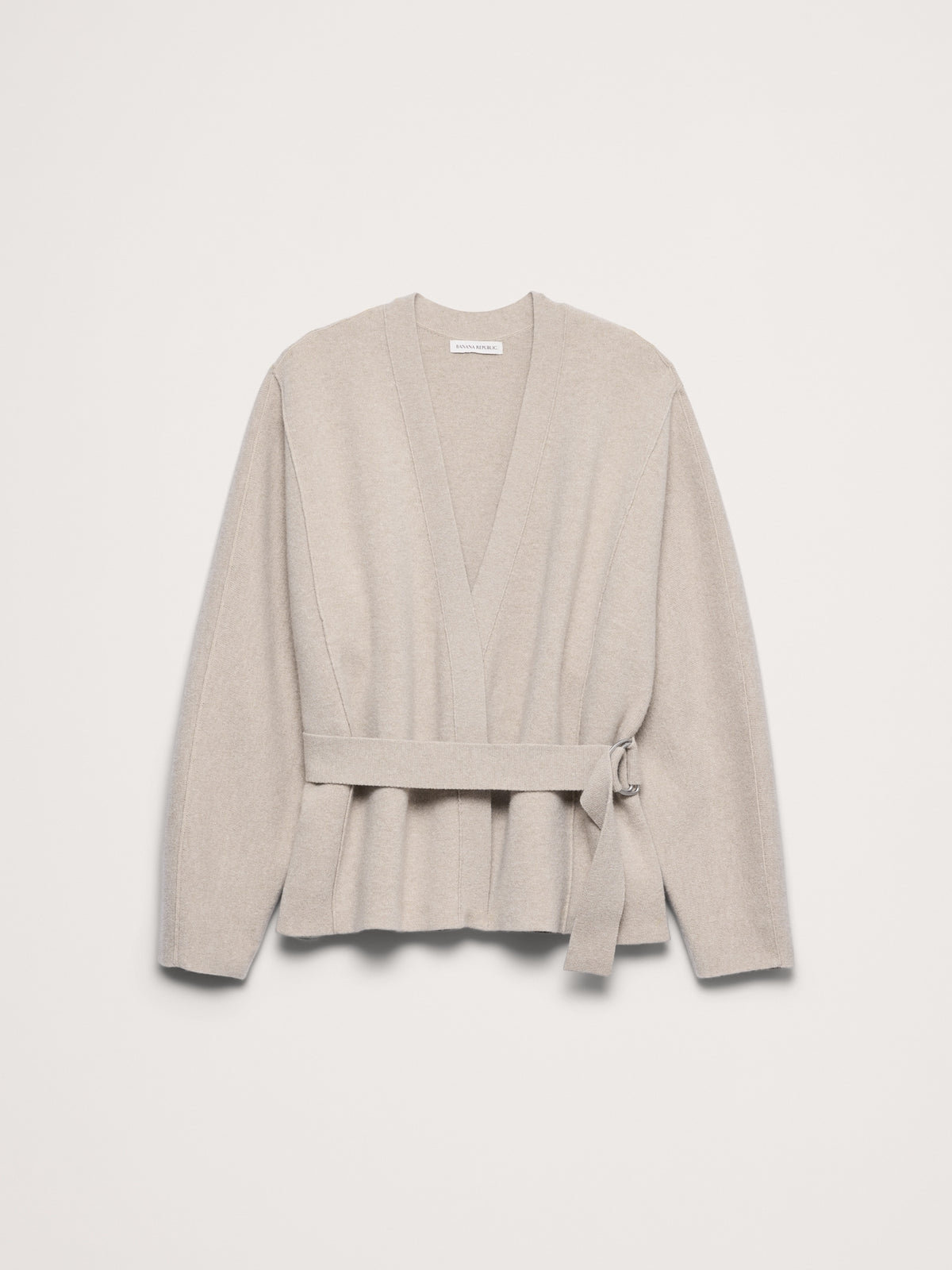 Felted Wool Belted Cardigan