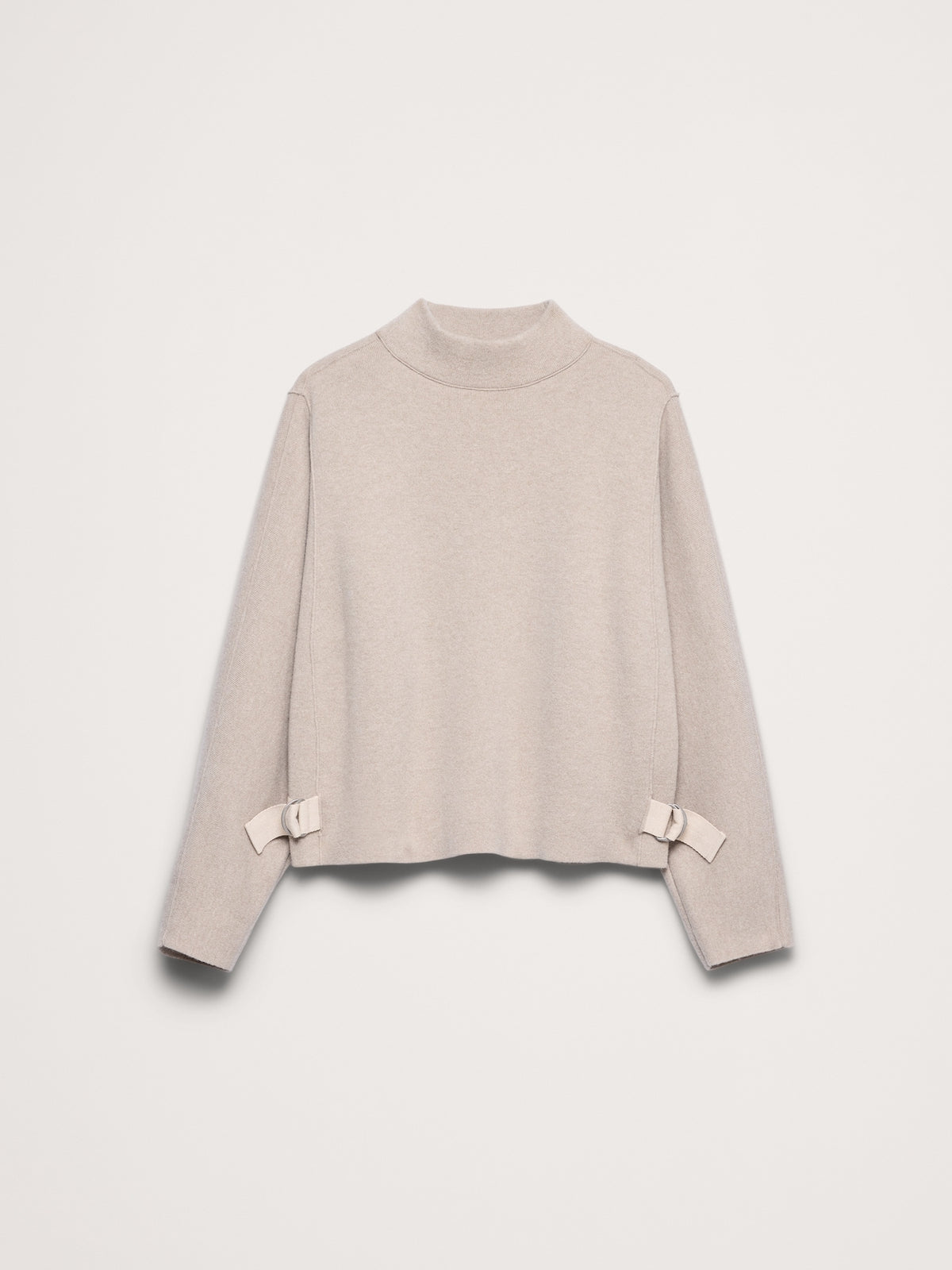 Felted Wool Mock-Neck Sweater