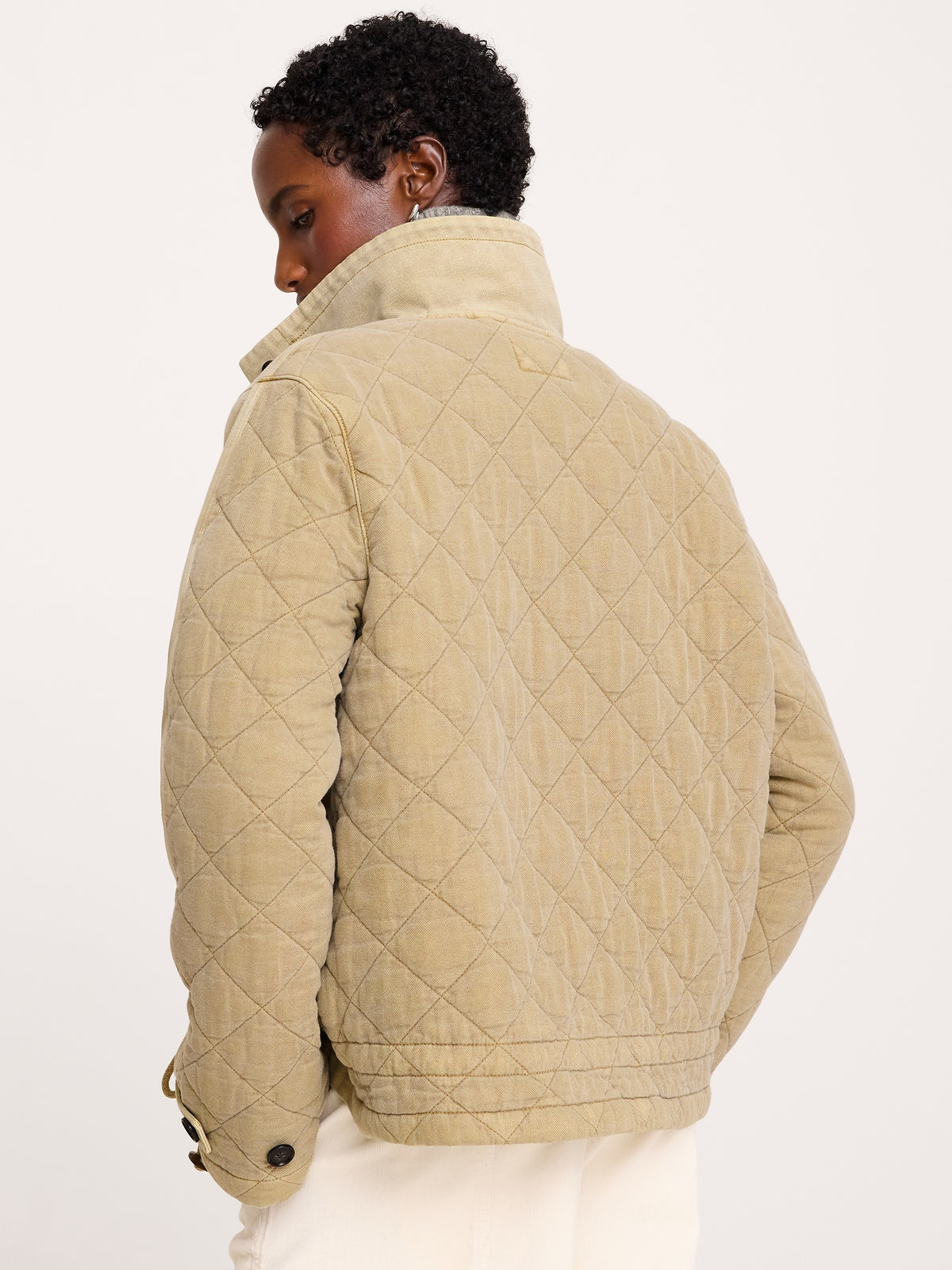Quilted Cotton-Linen Utility Jacket